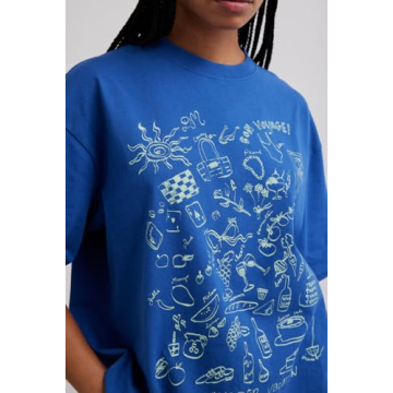 Muineobuka Women Y2K Fruit Oversized Graphic Tees