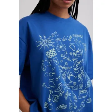 Muineobuka Women Y2K Fruit Oversized Graphic Tees