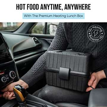 ZONETECH Heating Lunch Box - Premium Quality Electric Insulated Lunch Box Food Warmer Perfect for Pi...