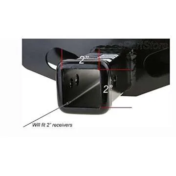 eVerHITCH USA Black Metal Flag Hitch Plug Cover, Fits 2" Receiver