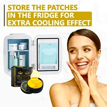 Arvesa Under Eye Mask for Dark Circles and Puffiness, Wrinkles, 24k Gold Under Skincare Treatment Patches for Puffy Eyes with Collagen for Women and Men - Gel Pads - 30 Pairs