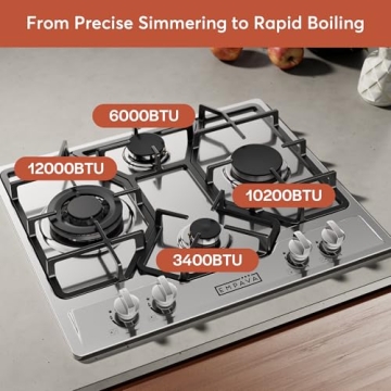 Empava 24" Gas Stove Cooktop with 4 Burners