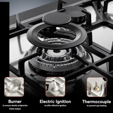 Empava 24" Gas Stove Cooktop with 4 Burners