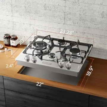 Empava 24" Gas Stove Cooktop with 4 Burners