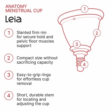 LEIA Menstrual Cup for Comfort and Low Cervix