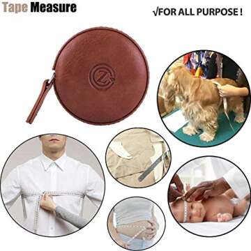 Sewing Tape Measure, Medical Body Cloth Tailor Craft Dieting Measuring Tape, 60 Inch/1.5M Dual Sided Retractable Ruler with Push Button Round