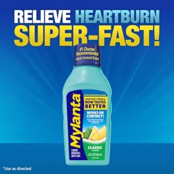 Mylanta Liquid Antacid for Heartburn Relief 12 oz