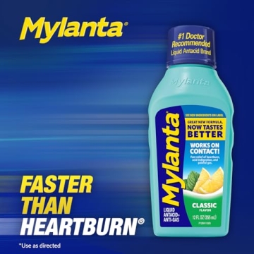Mylanta Liquid Antacid for Heartburn Relief 12 oz