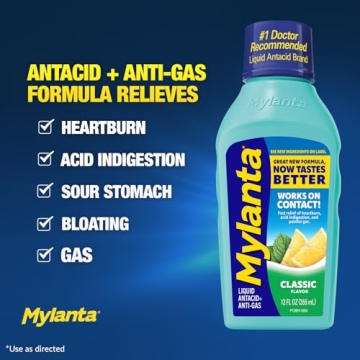 Mylanta Liquid Antacid for Heartburn Relief 12 oz