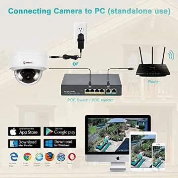 Anpviz 4MP PoE IP Dome Camera with Microphone/Audio, IP Security Camera Outdoor Indoor, 98ft Night Vision, IP66 Waterproof, 2.8mm Wide Angle Lens, 24/7 Recording, Not PTZ, NDAA Complaint (U Series)