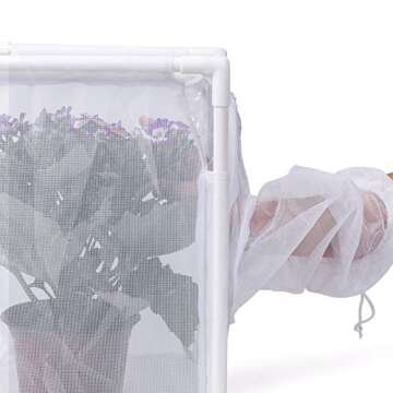 RESTCLOUD Monarch Butterfly Habitat Cage, Outdoor Insect Mesh Cage Terrarium 16" x 12" x 16"