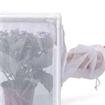 RESTCLOUD Monarch Butterfly Habitat Cage, Outdoor Insect Mesh Cage Terrarium 16" x 12" x 16"