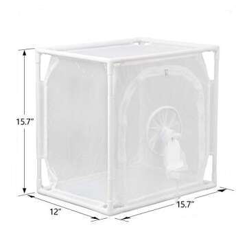 RESTCLOUD Monarch Butterfly Habitat Cage, Outdoor Insect Mesh Cage Terrarium 16" x 12" x 16"