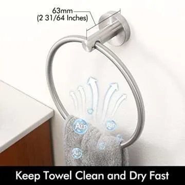 KES Towel Ring for Bathroom, Rustproof Hand Towel Holder
