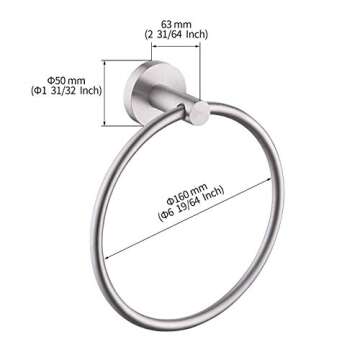 KES Towel Ring for Bathroom, Rustproof Hand Towel Holder