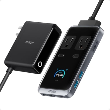Anker Prime 240W Power Strip: 8-in-1 Charging Station with 5ft Cord