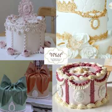 Anyana Vintage victorian Picture oval cameo Frame Photo mirror mould cake Fondant gum paste silicone...