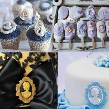 Anyana Vintage Victorian Cake Fondant Moulds for Creative Baking