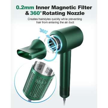 7MAGIC High-Speed Hair Dryer - Fast, Low Noise, Travel-Friendly