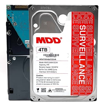 MDD MAXDIGITALDATA 4TB Surveillance Internal Hard Drive - 3 Years Warranty