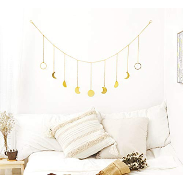 Mkono Moon Phase Wall Hanging for Elegant Home Decor