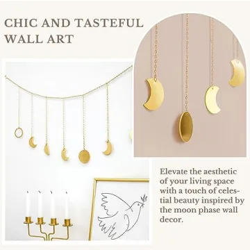 Mkono Moon Phase Wall Hanging for Elegant Home Decor
