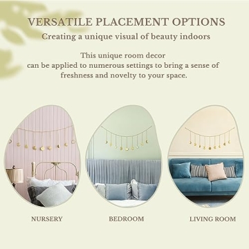 Mkono Moon Phase Wall Hanging for Elegant Home Decor