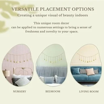 Mkono Moon Phase Wall Hanging for Elegant Home Decor