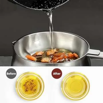 68oz 304 Stainless Steel Deep Fryer Pot with Basket Large Capacity Versatile Oil Filter Pot Vessel H...