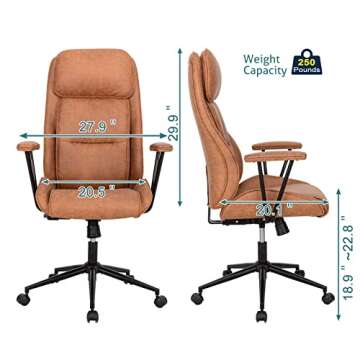 BOWTHY Modern Leather Office Chair - Ergonomic & Stylish Infusion for Workspaces