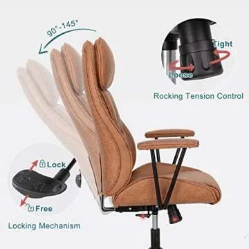 BOWTHY Ergonomic Leather Office Chair - Modern Comfort & Style