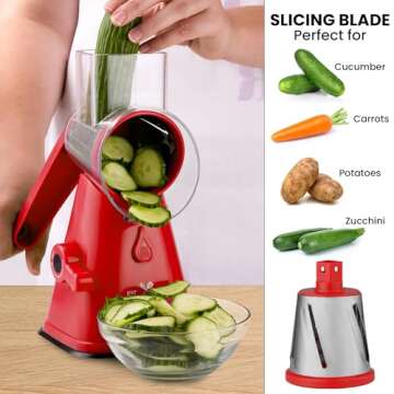 Zulay Kitchen Hand Crank Cheese Grater - Easy Clean & Use