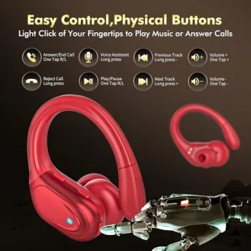 HAOYUYAN Wireless Earbuds - 80Hrs Playtime, IPX7 Waterproof