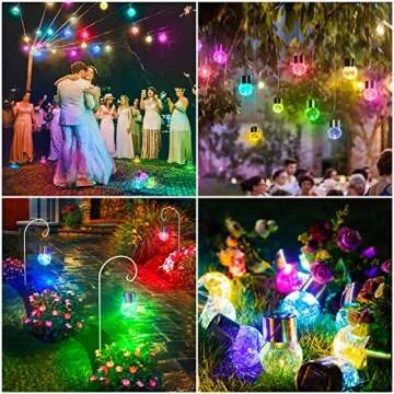 MAXvolador Solar Powered Hanging Lights for Garden