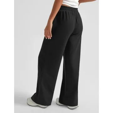 AUTOMET Womens Stylish Wide Leg Sweatpants for Fall