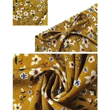 Bluetime Women Flowy Summer Floral Print Long Skirts Elastic Chiffon Maxi Dress Cover Up Floor Length (S, Floral12)
