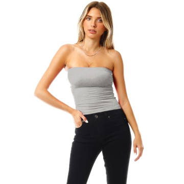 MixMatchy Women's Double Layered Tube Top 3PACK