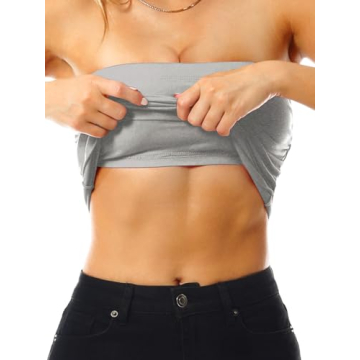 MixMatchy Women's Double Layered Tube Top 3PACK