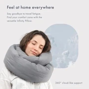 Huzi Infinity Pillow Versatile Travel Neck Support Grey