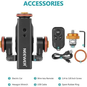Neewer 3-Wheel Wireless Video Camera Dolly