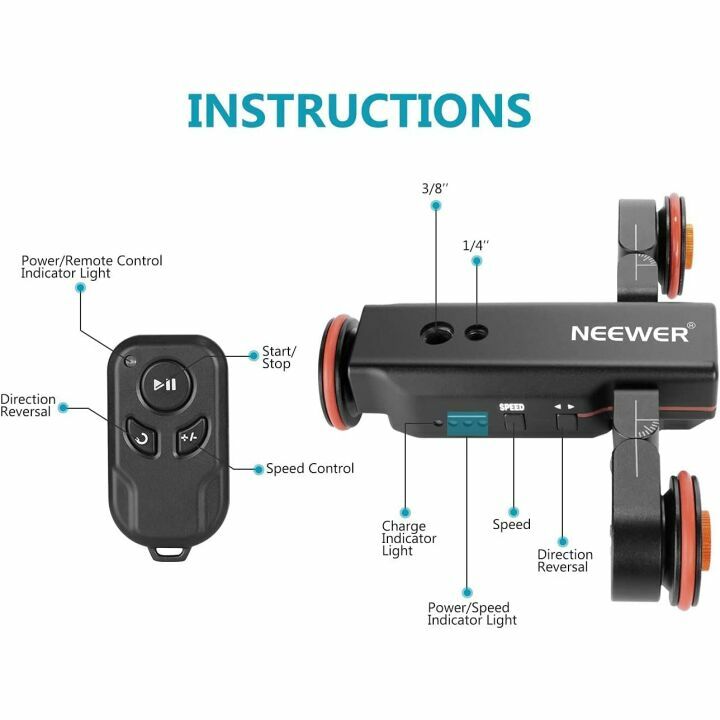 Neewer 3-Wheel Wireless Video Camera Dolly