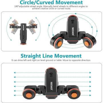 Neewer 3-Wheel Wireless Video Camera Dolly