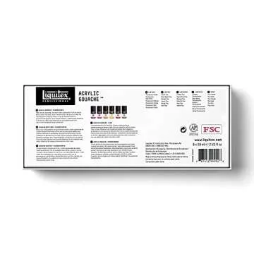 Vibrant Liquitex Acrylic Gouache Paint Set for Artists