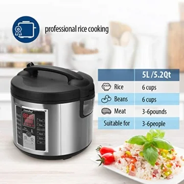 Versatile COMFEE' Rice Cooker with 12 Cooking Programs