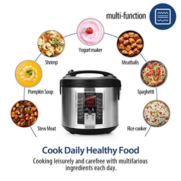 Versatile COMFEE' Rice Cooker with 12 Cooking Programs