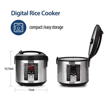 Versatile COMFEE' Rice Cooker with 12 Cooking Programs