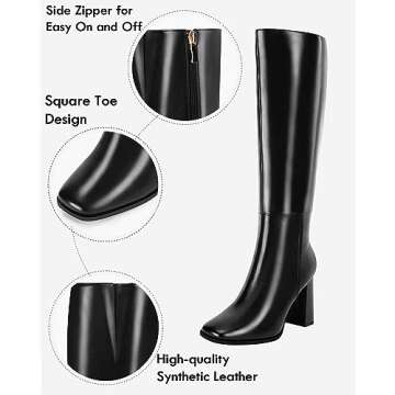 Stylish Wide Calf Knee High Boots for Women