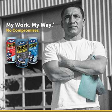 Scott Blue Shop Towels - Durable & Versatile Cleaning (3 Rolls)