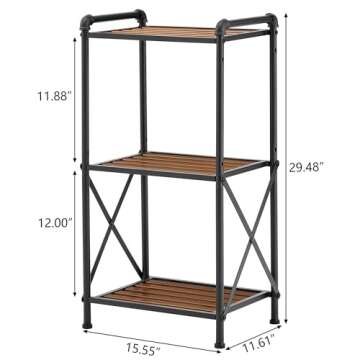 Tajsoon 3 Tier Stylish Bathroom Shelf Storage Rack