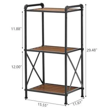 Tajsoon 3 Tier Stylish Bathroom Shelf Storage Rack